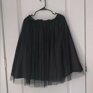 Marina Black Tulle A-Line Skirt